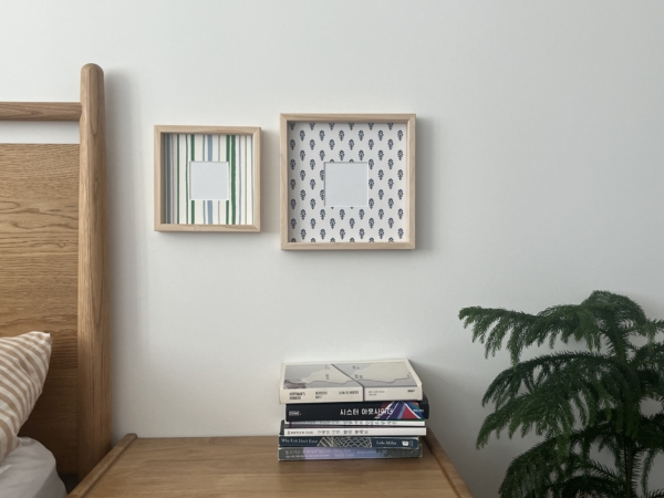 스트라이프 마운트 & 우드 프레임 20*20cm