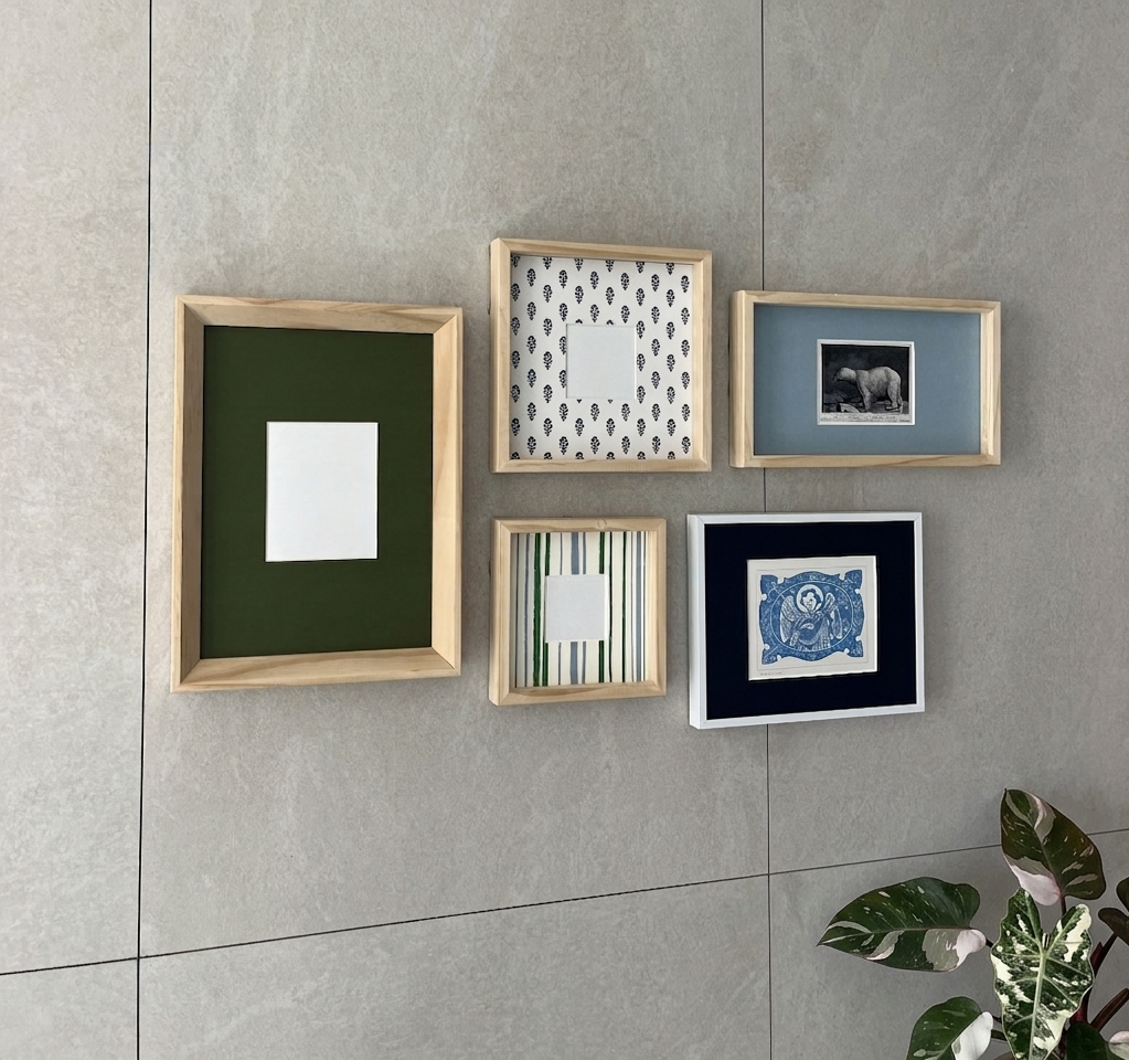 블루스카이 마운트 & 우드 프레임 25*25cm