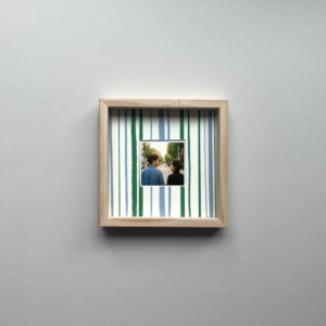 블루 플로럴 마운트 & 우드 프레임(복사)