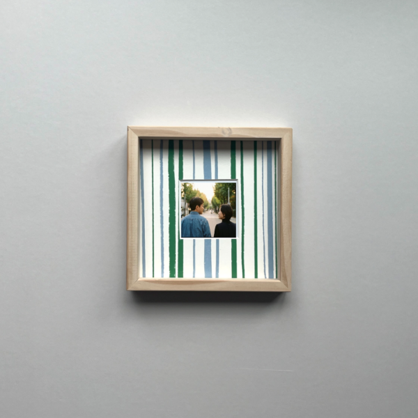 블루 플로럴 마운트 & 우드 프레임(복사)